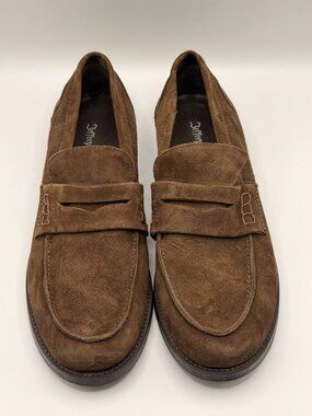 Jeffrey Campbell Women Studentz Brown Suede Penny Loafer Sz EU 41 US 10